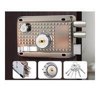 WLH Alexanders Traditional Nightlatch Electro Brass Finish Standard Security Double Lock Cylinder Interlocking Locking Structure(Right-Opening with Beveled Edge)