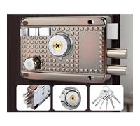 WLH Alexanders Traditional Nightlatch Electro Brass Finish Standard Security Double Lock Cylinder Interlocking Locking Structure(Left-Opening with Beveled Edge)