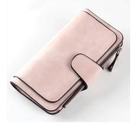 WLH Alexanders Wallet Women Large with Zipper Pocket Slim Card Holder Travel Purse Compatible with Cash Management Leather Wallets Compatible with Women 3 Fold(Rose)