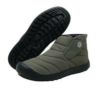 WLH Alexanders Women Snow Boots Lightweight Non-slip Winter Shoes With Fuzz Lined Warm Slip-on High Top Boots For Men Snow Boots(Army Green,9.5 UK)