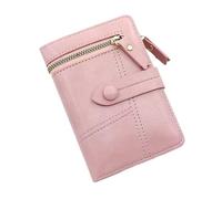WLH Alexanders Women Wallet Small Slim Thin Credit Card Purse Pu Leather Bifold Cash Zipper Coin Pocket Id Window Compatible with Female Ladies Girls(Rose)