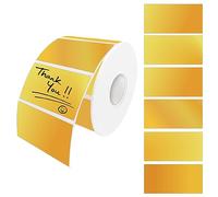 WLHGH Thermal Labels, Self-Adhesive Circular Stickers for Printers, 6 Color Gradient Multipurpose Labels for Thank You Cards, Logo Design, Addressing, QR Codes, and Inventory Management (Orang)