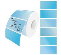 WLHGH Thermal Labels, Self-Adhesive Circular Stickers for Printers, 6 Color Gradient Multipurpose Labels for Thank You Cards, Logo Design, Addressing, QR Codes, and Inventory Management (Blue)