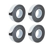 WLICCHS 4 Rolls Self-Amalgamating Rubber Tape - Waterproof Electrical Insulation Tape for Repairs, Sealing & Cable Bundling (J10, 0.8mm x 19mm x 4.5yd, Black)