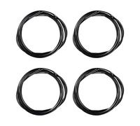 WLICCHS Pack of 4 140 cm Automatic Twist Lock Shoelaces for Boa Replacement Rope, Metal Wire, No Ties, Black for Twist Lock Outdoor Hiking Shoes, Sports Shoes, Work Shoes