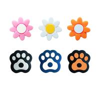 WLICCHS Pack of 6 Tennis Dampeners, Tennis Vibration Dampeners, Silicone Racket Shock Absorbers for Tennis Rackets, Badminton Rackets, Squash Rackets, Flower Shape, Cat Claw Shape