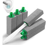 wlich 6 Pack Pumice Stone with Handle for Toilet Bowl Cleaning, Bowl Toilet Brush with 7 Inch Long Handle, Limescale Remover Cleaning Brush for Bathtubs, Pools and More