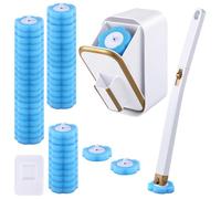 wlich Disposable Toilet Brush with 48 Refills, Bowl Toilet Brush with Wall Mounted Holder, Limescale Remover Cleaning for Hygienic Bathroom Cleaning