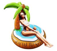 Wlicon Inflatable Pool Float Palm Tree, Tropical Adult Coconut Float, Funny Swimming Pool Inflatable Heavy Duty Pool Floats, 120cm Thickened Pool Float Chair for Swimming Pool, Lake, Beach Party