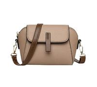 WLight Soft Leather Trendy And Versatile Crossbody Bag Kids Messenger Bags School (Khaki, One Size)