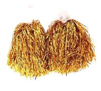 WLIHDB Cheerleading Pom Poms 4pcs Cheerleading Ball For Cheering Props, Dance Teams, Sports Games, Competitions Multicolor Choices For Sports Meeting(Gold)