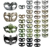 WLIHDB Masquerade Mask 40 Pieces Masquerade Mask Vintage Antique Mask Venetian Party Masks For Men Women Cosplay Carnival For Dance