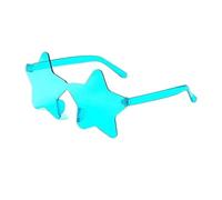 WLIHDB Party Glasses 20pcs Borderless Five-Pointed Star Sunglasses Candy Color Sun Glasses Outdoor Hip-hop Eyewear For Party(Color 7)