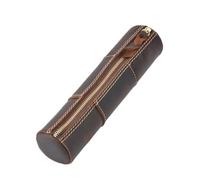 WLIHDB Pencil Organizer 1pcs Vintage Leather Zipper Pencil Case Organiser Pouch Simple Pen Case Box Coin Purse Stationery Storage Bag for School for School(Coffee)