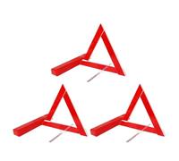 WLIHDB Warning Triangle 3pcs Car Emergency Breakdown Warning Triangle Red Reflective Safety Hazard Foldable For Roadside Emergencies