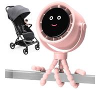 Wlikmjg Clip Fan for Stroller,Personal Portable Stroller Fan Clip - Baby Must Haves Air Cooler 5 Speeds, Cool Gadgets Rechargeable for Summer Camping Bike Outdoor Crib Beach Car Seat