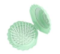 Wlikmjg Compact Hair Brush - Bowl-shaped Pocket Brush for Women - Scalp Massage Comb Mini Cosmetic Mirror Set for Women Girls Everyday Care Bathroom Car Camping Travel