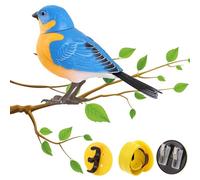 Wlikmjg Electric Singing And Chirping Bird Toy, Motion And Sound Activated, Cute Interactive Bird Toy And Decoration,Battery Operated Simulation Bird Toys For Kids, Electric Desk Pets 13.5 * 9cm