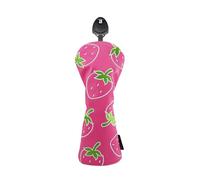 Wlikmjg Golf Club Head Covers,Stylish Strawberry Driver Protector - Waterproof Anti-Wear Club Head Protection for Vacation Golf Course Driving Range Outdoor Practice Tournament Clubhouse