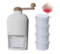 Wlikmjg Shaving Ice Cream Machine, Shaving Ice Cream Machine, Portable Ice Shaving Machine with Hand, Shaving Ice Machine with 4 Ice Moulds, Crushed Ice Machine for Snow Cones, Cocktails,