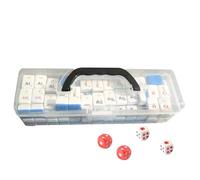 Wlikmjg Travel Mahjong Set, Strategy Board Game, Classic Chemistry Element Symbols Toys Science Entertainment for Travel Drinking Friends Family Gatherings