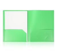 wlilupah 1 Pcs Heavy Duty Plastic Folders 2 Pocket File Folder Fit Letter Size for Home Office School Communication Presentation Report Sheet Protectors (Green)