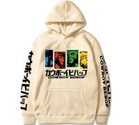 WLIN Cool Friends Spike Spiegel Cowboy Bebop Anime Hoodies Fashion Four Color Cartoon Graphics Unisex Winter Long Sleeve Sweatshirts
