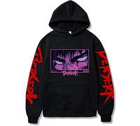 WLIN Herren Dark Berserk Anime Hoodie Männlich Manga Guts Sweatshirt Männer Schwarz Pullover Baumwolle Freizeitkleidung