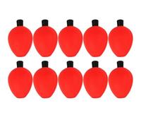 Wlinfetity 10pcs Foam Fishing Floats for Trout, Adjustable Depth Slip Bobber with Side Slot for Easy On/Off, EVA Cork Indicator for Fly Fishing, Ice Fishing and Lure Drifting, Yellow/Red/Green