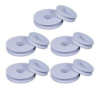 Wlinfetity 10PCS Foam Line Spool for Subwire - Large Size 4.5cm/6cm/7cm Deep Groove EVA Winding Plates, Soft Material Storage Reel in White, Wood, Coffee