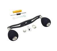 Wlinfetity 130mm Extended Carbon Fiber Fishing Reel Handle with EVA Knob and Stainless Steel Shaft, Dual Bearings, Compatible with for DAIWA and for Shimano Models, 8x5/7x4mm Hole, Gold