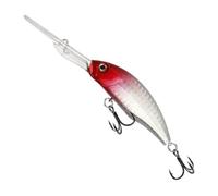 Wlinfetity 17g Floating Minnow Crankbait Fishing Lure with Long Tongue Plate and Noisy Beads, ABS+Metal Hard Bait for Pond River Lake Rock Boat Ice Beach Fishing, 7.5 x 1.5 cm, 1 Pack