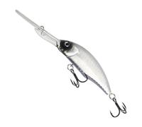 Wlinfetity 17g Floating Minnow Crankbait Fishing Lure with Long Tongue Plate and Noisy Beads, Artificial Hard Bait for Bass Pond Lake River Sea Rock Boat Ice Beach Fishing, 7.5 cm, 1 Pack