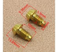 Wlinfetity 2 pcs for Bike Caliper Bolts for EBT for Bicycle Brake Screws, Ti Alloy, 13.9 x 9.6 mm, Compatible with Rainbow Models, Black/Gold/Nature Color Options