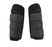Wlinfetity 2 Pcs Horse Support Wraps for Equestrian Use, Jumping Brushing Guards with Shockproof & Waterproof Protection, Compatible with Large Ponies and Horses, Black Diving Material Leg Wraps