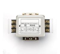 Wlinfetity 220V Bipolar Terminal Block for EMI Power Filter for Industrial Equipment, 6A/10A/20A/30A Optional, Silver Nickel-Plated Iron Rail Mount 20A yes