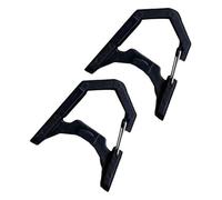 Wlinfetity 2pcs Camping Lantern Hanging Buckle - Plastic Flashlight Hanger for Tent Lamp with Metal Hook, Extends Light Suspension, 45 x 40mm, Black/Green/Yellow