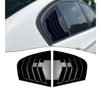 Wlinfetity 2pcs Gloss Black ABS Side Vent Louver Cover for BMW 3 Series E90 and M3 2005-2011, Rear Door Glass Trim with Direct Fitment