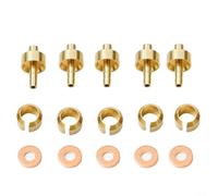 Wlinfetity 5 Pairs Brake Hose Olive and Needle Kit for Hope Tech 3 V4 E4 X2 Bikes Gold Metal Compression Fittings Replacement Parts