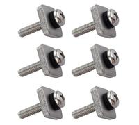 Wlinfetity 6-Pack Stainless Steel Surfboard Fin Screws, 4mm Thread Diameter, for Longboard and Surfboard Fins Replacement