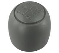 Wlinfetity ABS Plastic Gear Knob with PU Leather Cover Grey Finish | Fits for fiat 500, for 500c, Panda; 5-speed manual, 2007-2013 range, direct OEM replacement part