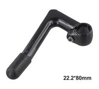 Wlinfetity Aluminum Alloy for Bike Gooseneck Stem 80mm Forward Extend 150mm Center Pole -17° for 22.2 mm Front Fork, Black
