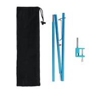 Wlinfetity Camping Lantern Stand, Aluminum Alloy Folding Light Pole with Adjustable Clamp for Tables Under 3cm Thick, Portable for Hiking & Outdoor, Blue
