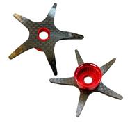 Wlinfetity Carbon Fiber Five Star Drag Brake Wheel for Abu Garcia B3 B4 P3 P4 S3 MAX 3 MAX 4SX STX Models, 65mm Diameter, Compatible with Water Drop Spool System