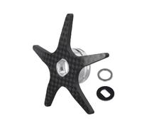 Wlinfetity Carbon Fiber Water Drop Wheel for Abu Garcia B3 B4 P3 P4 S3 MAX 4SX STX Drag Brake System, 65mm Diameter, 1 Pack