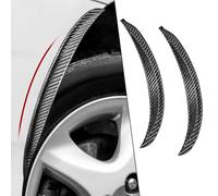 Wlinfetity Carbon Fibre Wheel Arch Splash Guards for Car - Front & Rear for Fender Protection Strips, Anti-Scratch Rubber Mud Flaps Compatible with Left and Right Sides, 2-Pack