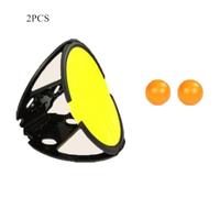 Wlinfetity Catch Ball Game Set for Kids and Family - Hand Clip Racket with 4 Balls, Enhances Hand-Eye Coordination, Tear Resistant Nylon & ABS Plastic, 20 * 20 * 6cm (Black/Yellow/Pink/Green)