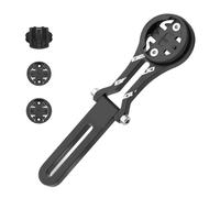 Wlinfetity Computer Holder for Cateye for Bryton, Adjustable Angle Aluminum Alloy Handlebar Mount Bracket, 142mm Extension Stem Mount for Cycle Computers & GPS Black