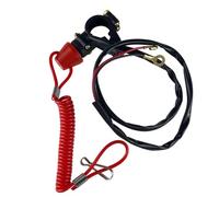 Wlinfetity Engine Stop Switch for ATV - ABS+PP Material, Black+Red, Quick Installation Safety Lanyard Kill Switch Compatible with Motorcycle Electrical Systems