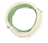 Wlinfetity Fly Fishing Seawater Main Line 100ft - Nylon WF6F to WF10F Saltwater Fly Line for Sea Fishing, Green/Cream